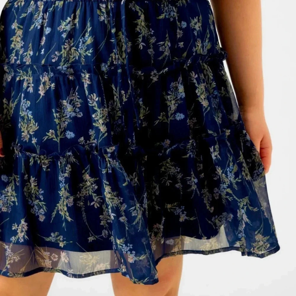 NWT Vero Moda Skirt Floral Ruffle Frill ‘Milla’ Navy Vero Moda Curve Size 16